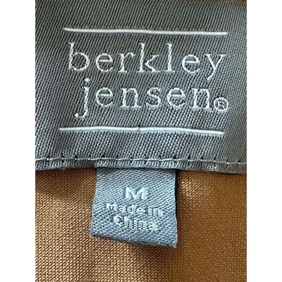 Berkley Jensen Women's Beige Basic Jacket Size M Casual Button Front - Picture 3 of 4